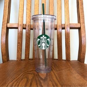 Starbucks 2017, Venti, 20oz, Clear Tumbler Cold Cup, Straw, Lid